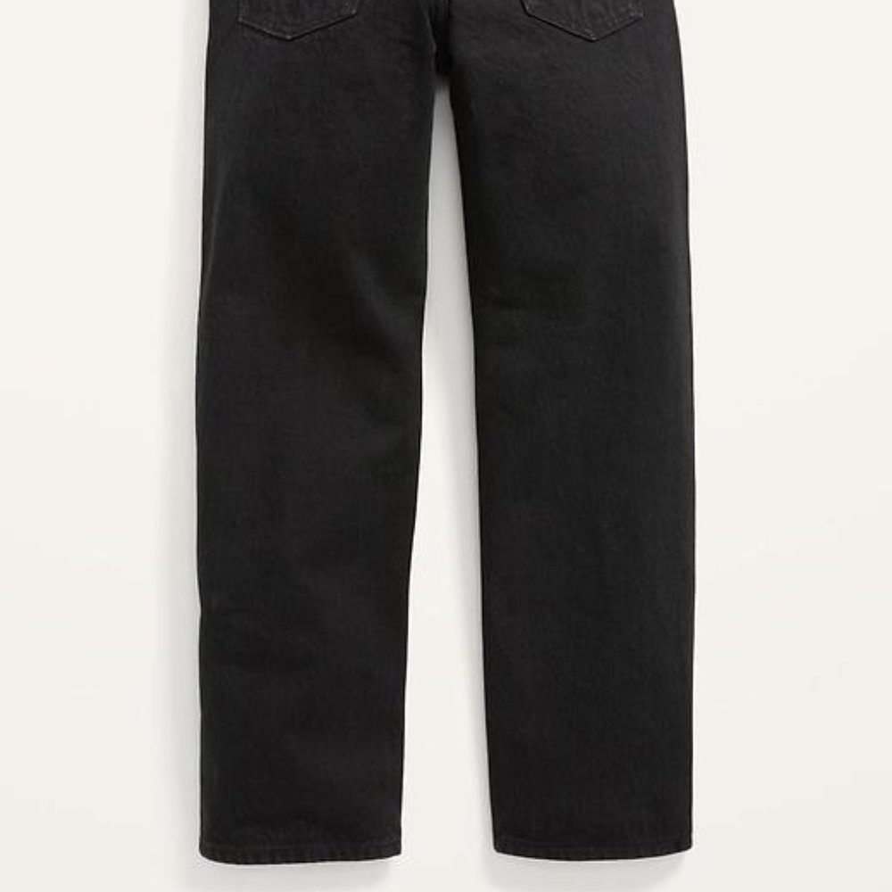 Old Navy Non-Stretch Black-Wash Loose-Fit Jeans For Boys New - Picture 6 of 6